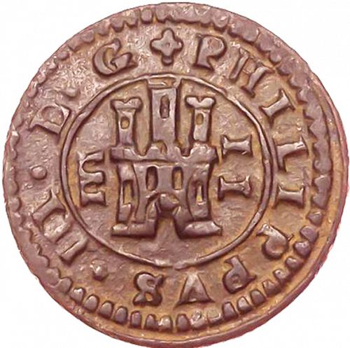 2 Maravedies Obverse Image minted in SPAIN in 1619 (1598-21  -  FELIPE III)  - The Coin Database