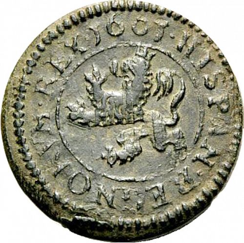 2 Maravedies Reverse Image minted in SPAIN in 1601C (1598-21  -  FELIPE III)  - The Coin Database