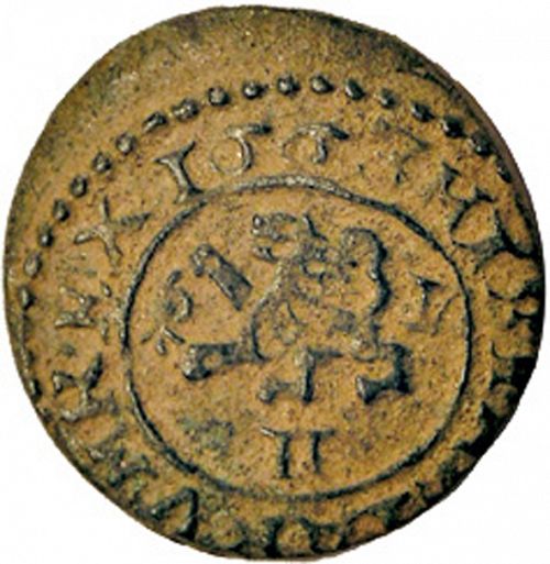 2 Maravedies Obverse Image minted in SPAIN in 1663N (1621-65  -  FELIPE IV)  - The Coin Database