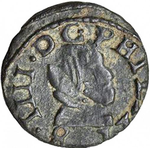 2 Maravedies Obverse Image minted in SPAIN in 1664S (1621-65  -  FELIPE IV)  - The Coin Database
