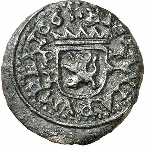 2 Maravedies Reverse Image minted in SPAIN in 1663R (1621-65  -  FELIPE IV)  - The Coin Database