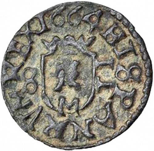 2 Maravedies Reverse Image minted in SPAIN in 1664S (1621-65  -  FELIPE IV)  - The Coin Database