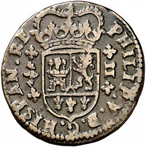 2 Maravedies Obverse Image minted in SPAIN in 1718 (1700-46  -  FELIPE V)  - The Coin Database