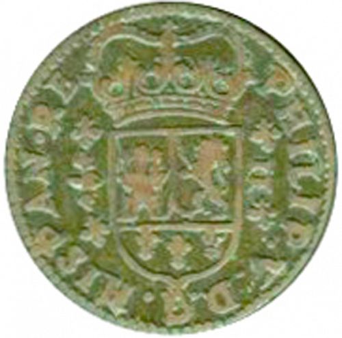 2 Maravedies Obverse Image minted in SPAIN in 1719 (1700-46  -  FELIPE V)  - The Coin Database