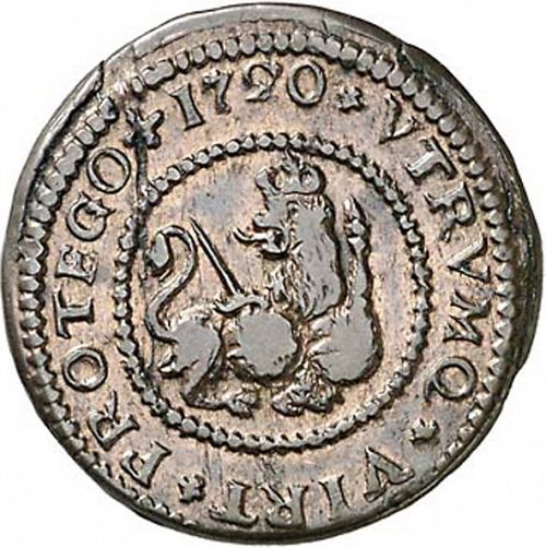 2 Maravedies Reverse Image minted in SPAIN in 1720 (1700-46  -  FELIPE V)  - The Coin Database