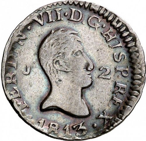 2 Maravedies Obverse Image minted in SPAIN in 1813 (1808-33  -  FERNANDO VII)  - The Coin Database