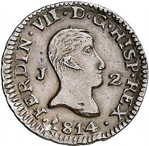 2 Maravedies Obverse Image minted in SPAIN in 1814 (1808-33  -  FERNANDO VII)  - The Coin Database