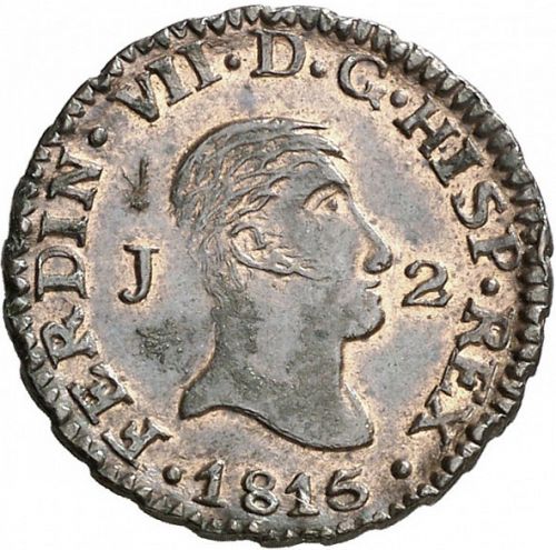 2 Maravedies Obverse Image minted in SPAIN in 1815 (1808-33  -  FERNANDO VII)  - The Coin Database