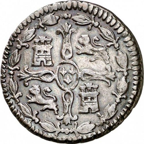 2 Maravedies Reverse Image minted in SPAIN in 1813 (1808-33  -  FERNANDO VII)  - The Coin Database