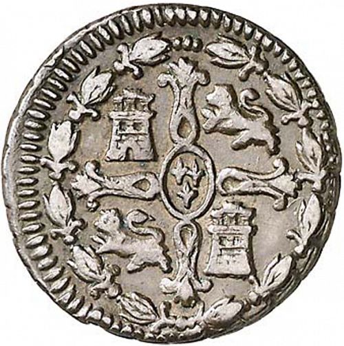 2 Maravedies Reverse Image minted in SPAIN in 1814 (1808-33  -  FERNANDO VII)  - The Coin Database