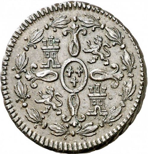 2 Maravedies Reverse Image minted in SPAIN in 1816 (1808-33  -  FERNANDO VII)  - The Coin Database