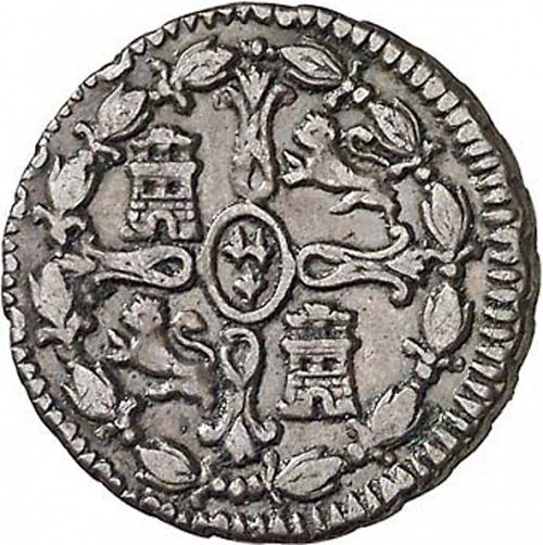 2 Maravedies Reverse Image minted in SPAIN in 1817 (1808-33  -  FERNANDO VII)  - The Coin Database