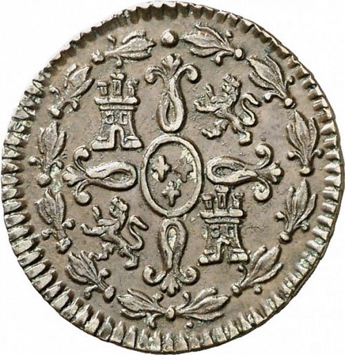 2 Maravedies Reverse Image minted in SPAIN in 1819 (1808-33  -  FERNANDO VII)  - The Coin Database