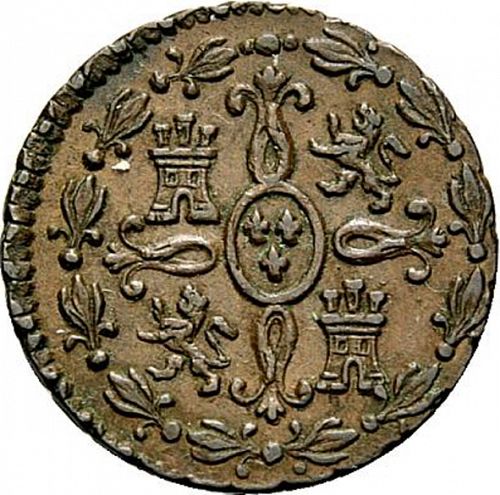 2 Maravedies Reverse Image minted in SPAIN in 1830 (1808-33  -  FERNANDO VII)  - The Coin Database