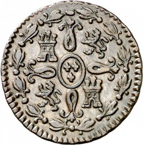 2 Maravedies Reverse Image minted in SPAIN in 1831 (1808-33  -  FERNANDO VII)  - The Coin Database