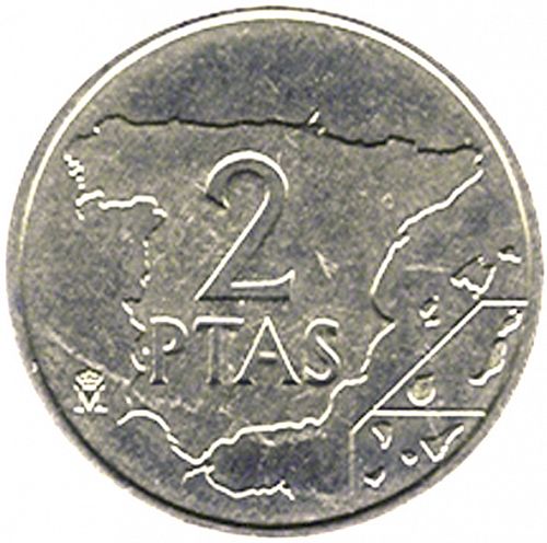 2 Pesetas Reverse Image minted in SPAIN in 1982 (1975-82  -  JUAN CARLOS I)  - The Coin Database