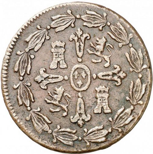 2 Quartos Reverse Image minted in SPAIN in 1816 (1808-33  -  FERNANDO VII - Local coinage)  - The Coin Database