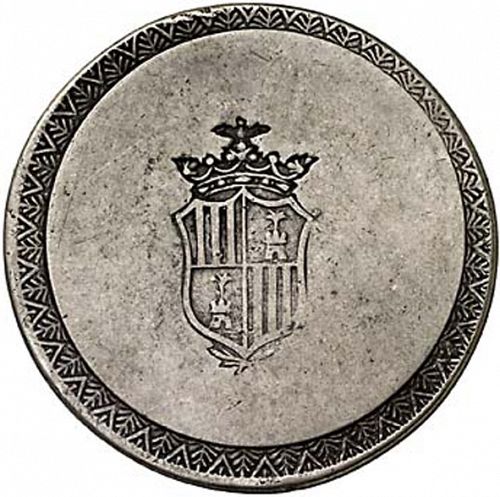 30 Sous Reverse Image minted in SPAIN in 1808 (1808-33  -  FERNANDO VII - Local coinage)  - The Coin Database