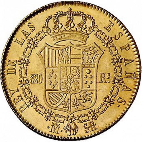 320 Reales Reverse Image minted in SPAIN in 1822SR (1821-33  -  FERNANDO VII - Vellon Coinage)  - The Coin Database