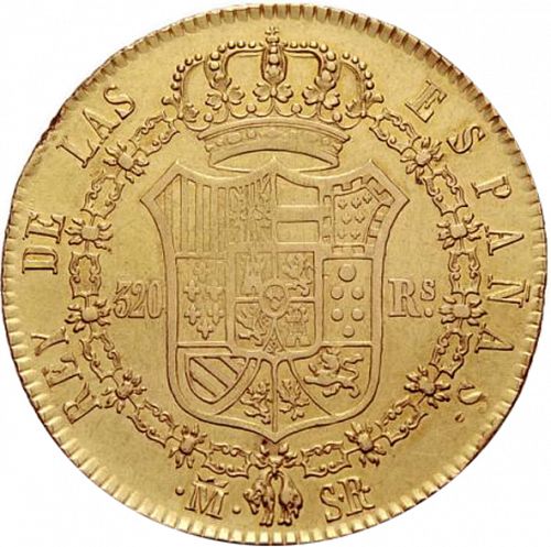 320 Reales Reverse Image minted in SPAIN in 1823SR (1821-33  -  FERNANDO VII - Vellon Coinage)  - The Coin Database