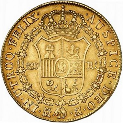 320 Reales Reverse Image minted in SPAIN in 1810AI (1808-13  -  JOSE NAPOLEON - Vellon cng.)  - The Coin Database