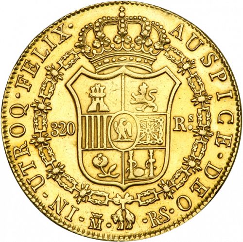 320 Reales Reverse Image minted in SPAIN in 1810RS (1808-13  -  JOSE NAPOLEON - Vellon cng.)  - The Coin Database