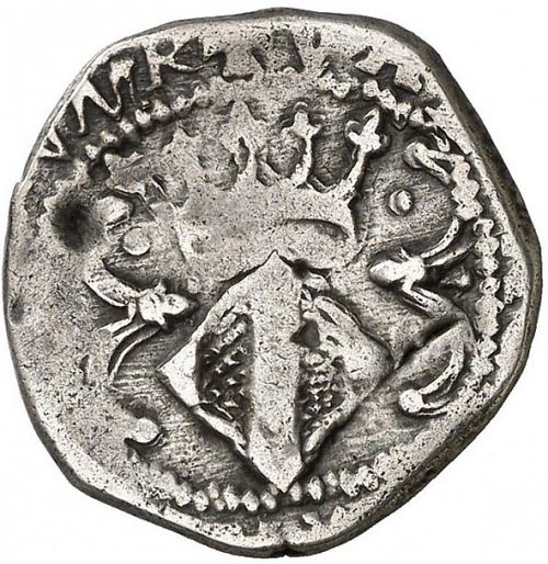 3 sous Reverse Image minted in SPAIN in 1592 (1556-98  -  FELIPE II - Local Coinage)  - The Coin Database