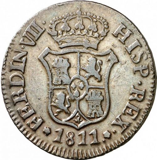 3 Cuartos Obverse Image minted in SPAIN in 1811 (1808-33  -  FERNANDO VII - Local coinage)  - The Coin Database