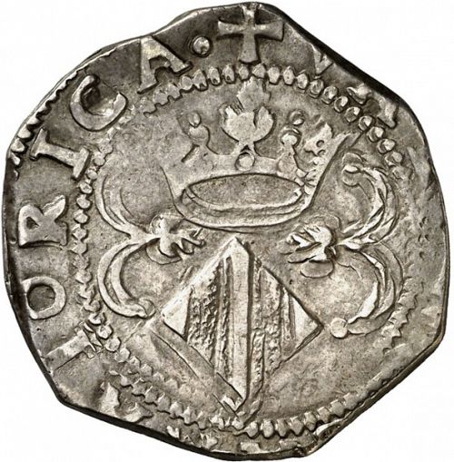 Doblón de seis sous Reverse Image minted in SPAIN in 1594 (1556-98  -  FELIPE II - Local Coinage)  - The Coin Database
