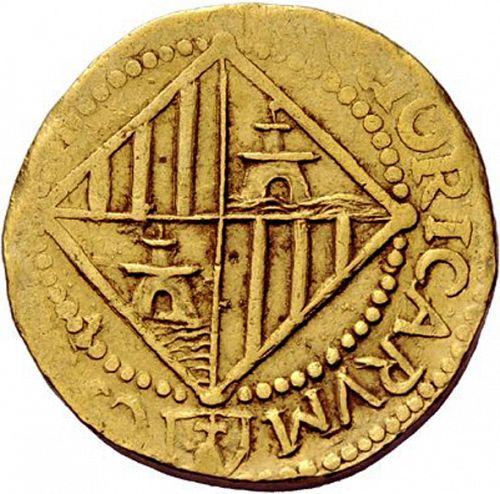 4 Escudos Reverse Image minted in SPAIN in 1698 (1665-00  -  CARLOS II)  - The Coin Database