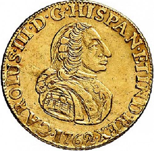 4 Escudos Obverse Image minted in SPAIN in 1762JM (1759-88  -  CARLOS III)  - The Coin Database