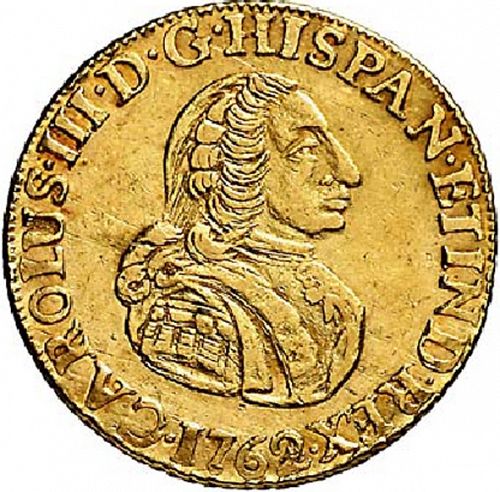4 Escudos Obverse Image minted in SPAIN in 1762JM (1759-88  -  CARLOS III)  - The Coin Database