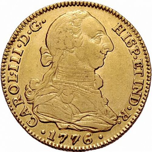 4 Escudos Obverse Image minted in SPAIN in 1776CF (1759-88  -  CARLOS III)  - The Coin Database