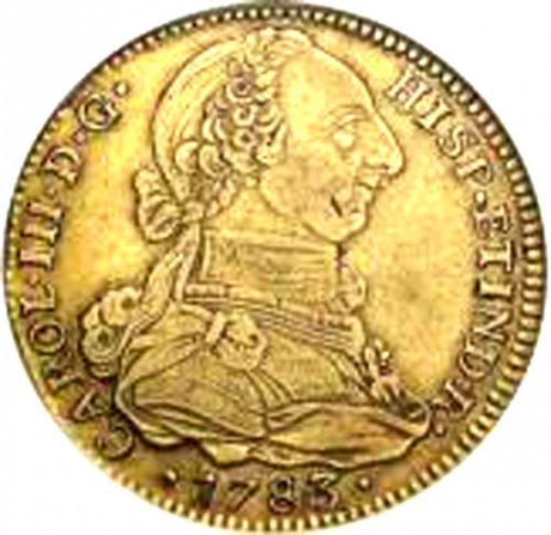 4 Escudos Obverse Image minted in SPAIN in 1783P (1759-88  -  CARLOS III)  - The Coin Database
