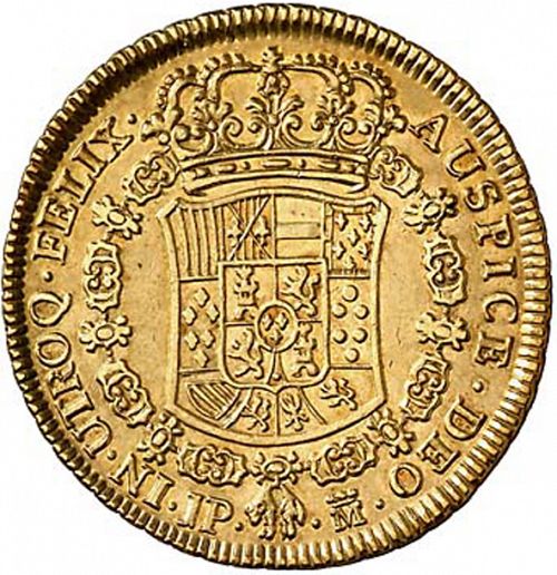 4 Escudos Reverse Image minted in SPAIN in 1761JP (1759-88  -  CARLOS III)  - The Coin Database