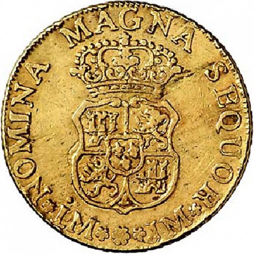 4 Escudos Reverse Image minted in SPAIN in 1762JM (1759-88  -  CARLOS III)  - The Coin Database