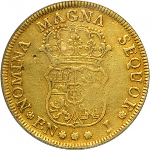 4 Escudos Reverse Image minted in SPAIN in 1762J (1759-88  -  CARLOS III)  - The Coin Database