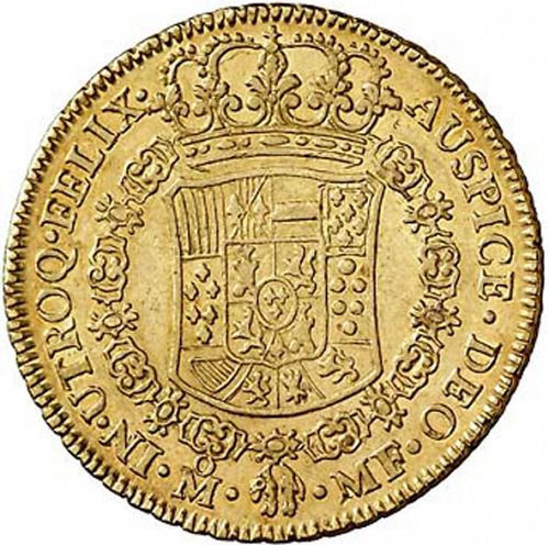 4 Escudos Reverse Image minted in SPAIN in 1767MF (1759-88  -  CARLOS III)  - The Coin Database