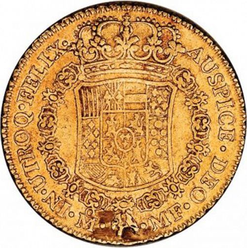 4 Escudos Reverse Image minted in SPAIN in 1768MF (1759-88  -  CARLOS III)  - The Coin Database