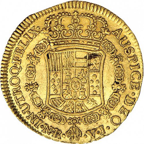 4 Escudos Reverse Image minted in SPAIN in 1771VJ (1759-88  -  CARLOS III)  - The Coin Database