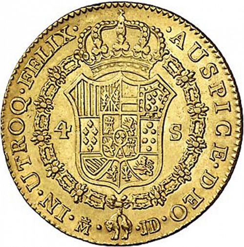 4 Escudos Reverse Image minted in SPAIN in 1782JD (1759-88  -  CARLOS III)  - The Coin Database