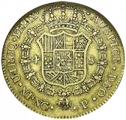 4 Escudos Reverse Image minted in SPAIN in 1783P (1759-88  -  CARLOS III)  - The Coin Database