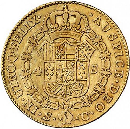 4 Escudos Reverse Image minted in SPAIN in 1788C (1759-88  -  CARLOS III)  - The Coin Database