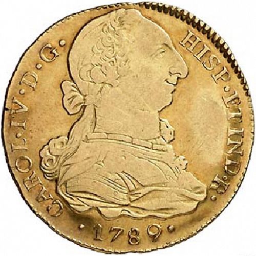 4 Escudos Obverse Image minted in SPAIN in 1789M (1788-08  -  CARLOS IV)  - The Coin Database