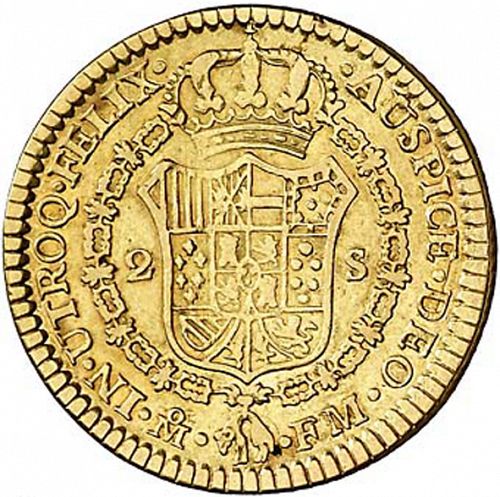 4 Escudos Reverse Image minted in SPAIN in 1791FM (1788-08  -  CARLOS IV)  - The Coin Database
