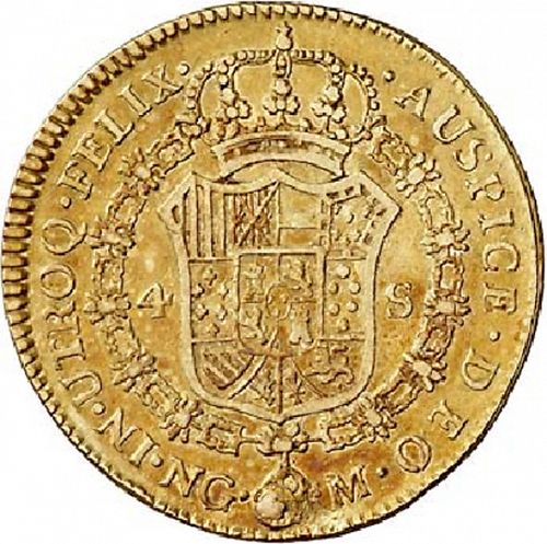 4 Escudos Reverse Image minted in SPAIN in 1797M (1788-08  -  CARLOS IV)  - The Coin Database