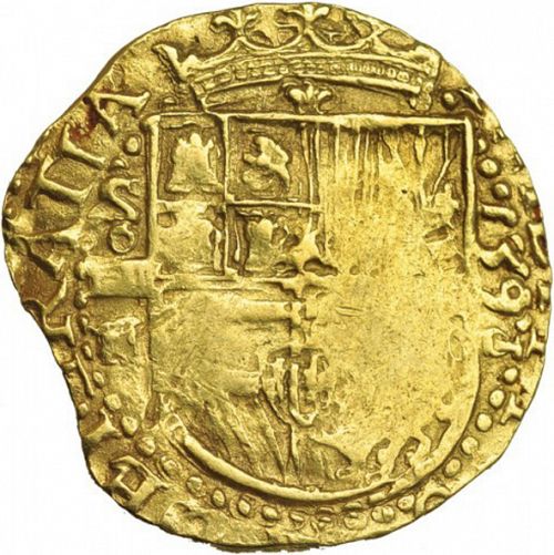 4 Escudos Obverse Image minted in SPAIN in 1591D (1556-98  -  FELIPE II)  - The Coin Database