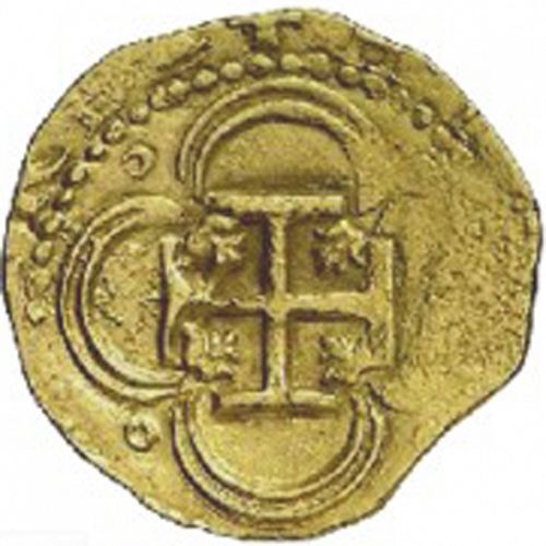 4 Escudos Reverse Image minted in SPAIN in 1597B (1556-98  -  FELIPE II)  - The Coin Database