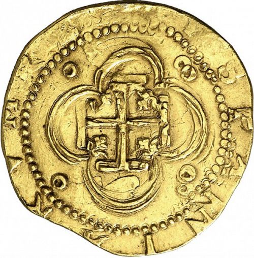 4 Escudos Reverse Image minted in SPAIN in ND/D (1556-98  -  FELIPE II)  - The Coin Database