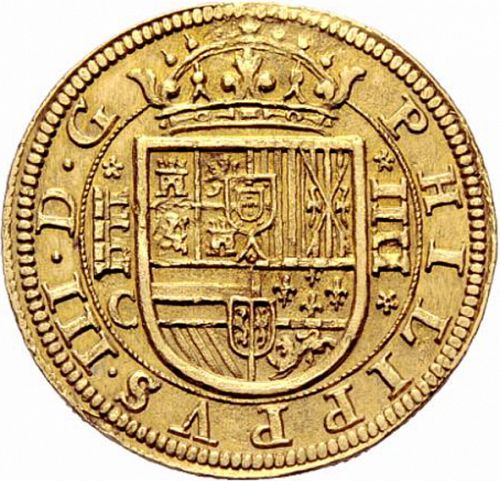 4 Escudos Obverse Image minted in SPAIN in 1607C (1598-21  -  FELIPE III)  - The Coin Database